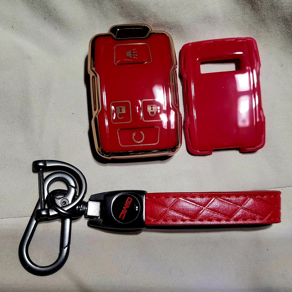 NEW! GMC Premium Leather Keychain with Key Fob Cover - Picture 1 of 1